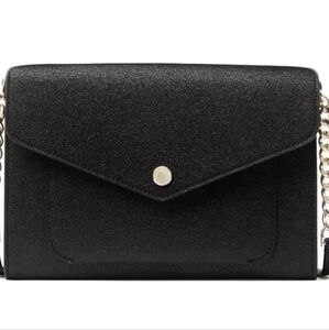 Kate Spade♠️NY Black	 Flap Tinsel Shimmer Crossbody Bag NWT